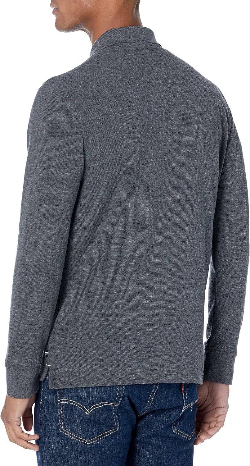 imageNautica Mens Nautica Classic Fit LongSleeve Deck PoloNautica Classic Fit LongSleeve Deck PoloCharcoal Heather