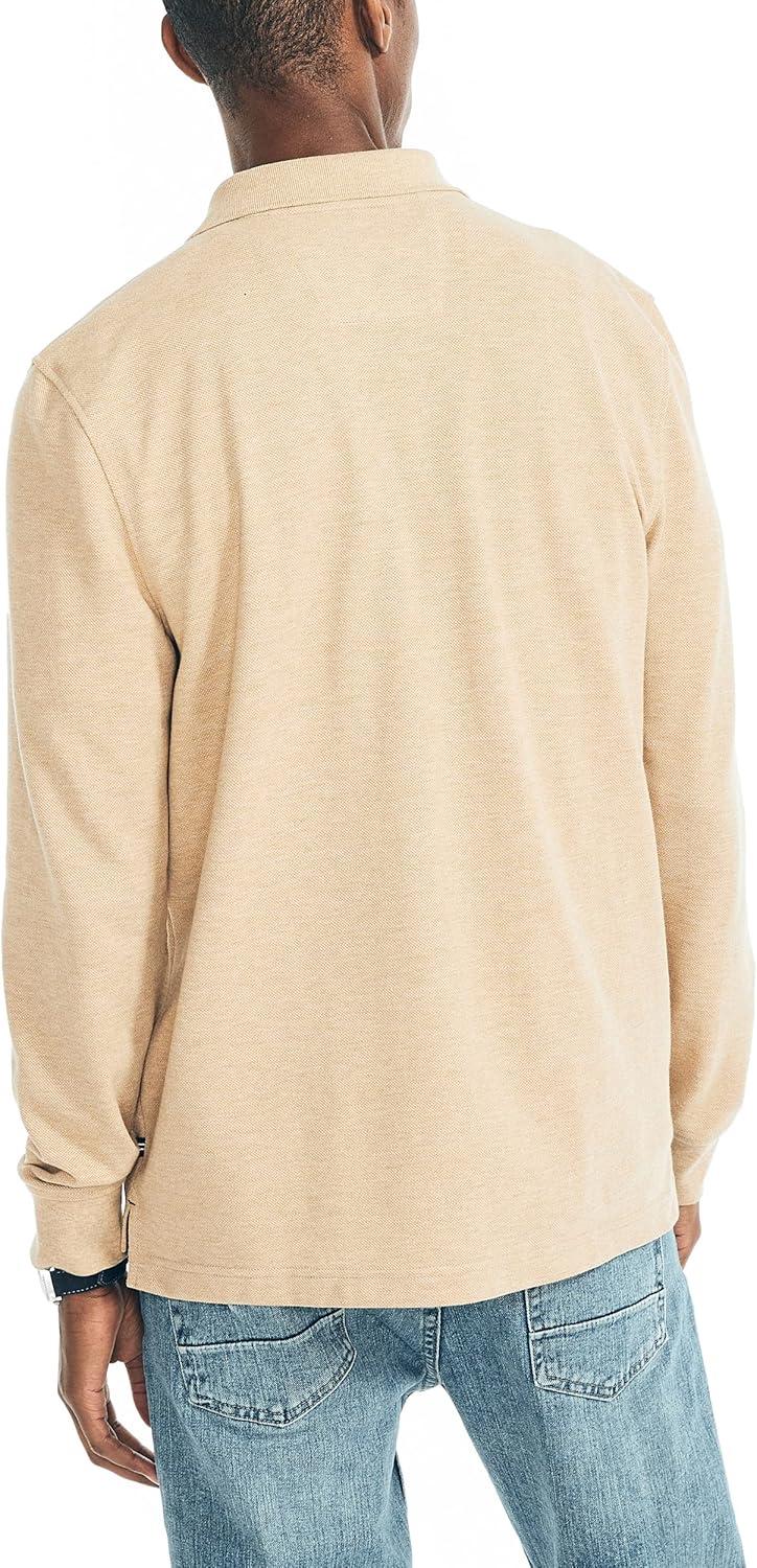 imageNautica Mens Nautica Classic Fit LongSleeve Deck PoloNautica Classic Fit LongSleeve Deck PoloCoastal Camel Heather