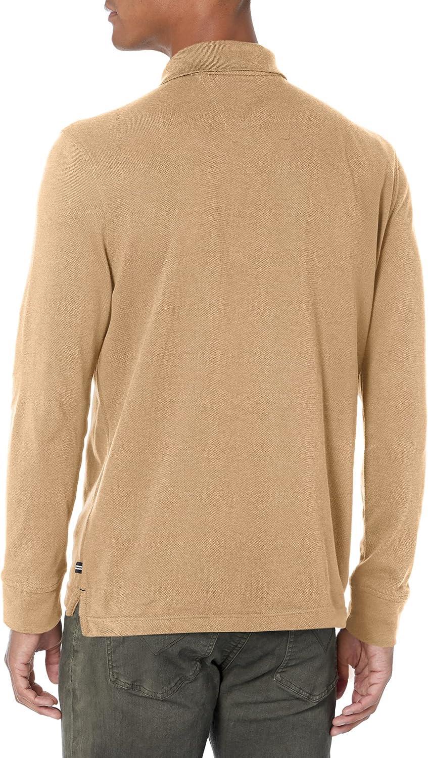 imageNautica Mens Nautica Classic Fit LongSleeve Deck PoloNautica Classic Fit LongSleeve Deck PoloCoastal Camel Heather