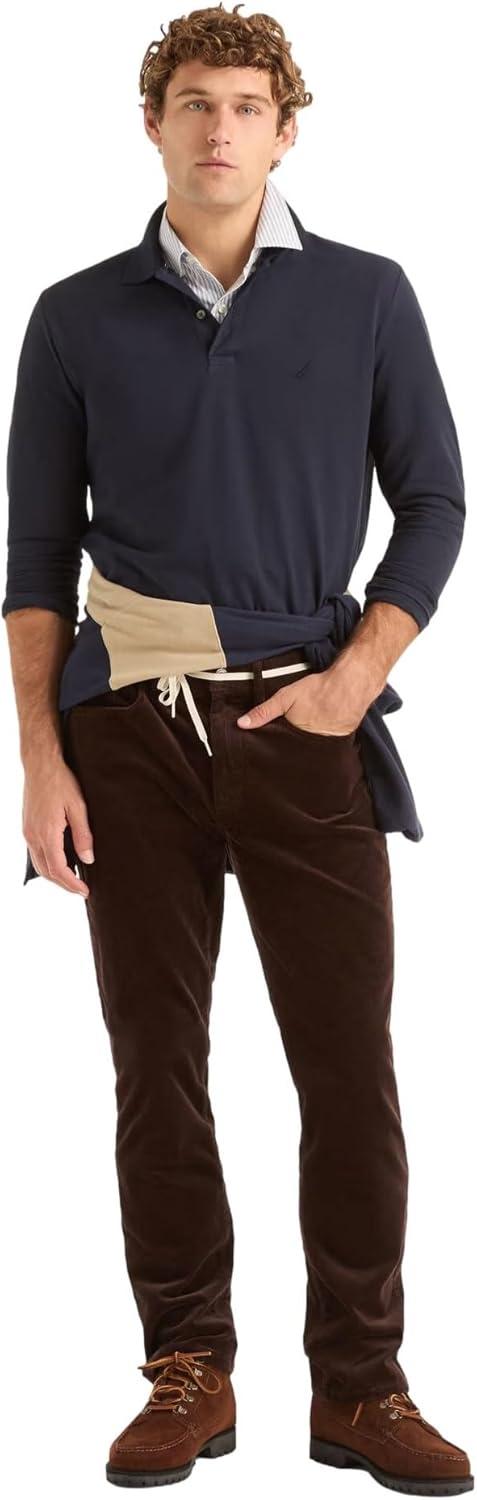 imageNautica Mens Nautica Classic Fit LongSleeve Deck PoloNautica Classic Fit LongSleeve Deck PoloFrench Navy