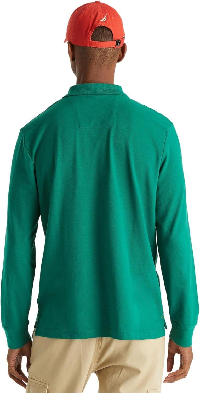 imageNautica Mens Nautica Classic Fit LongSleeve Deck PoloNautica Classic Fit LongSleeve Deck PoloGreenleaf