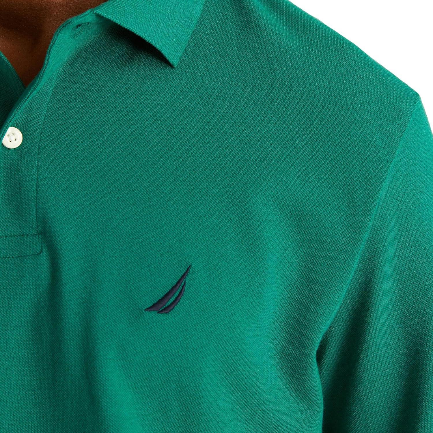 imageNautica Mens Nautica Classic Fit LongSleeve Deck PoloNautica Classic Fit LongSleeve Deck PoloGreenleaf