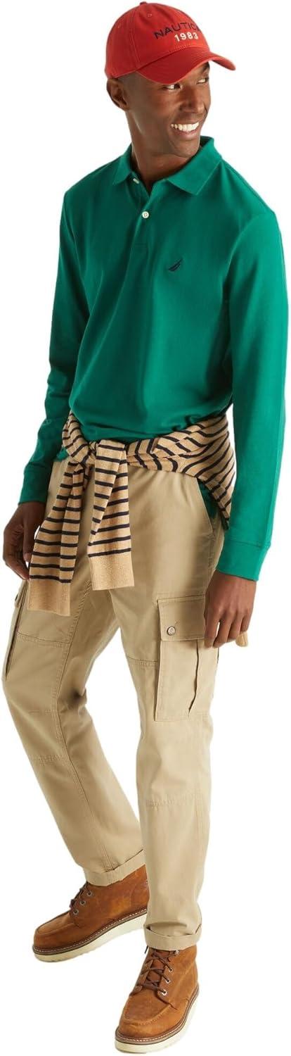imageNautica Mens Nautica Classic Fit LongSleeve Deck PoloNautica Classic Fit LongSleeve Deck PoloGreenleaf