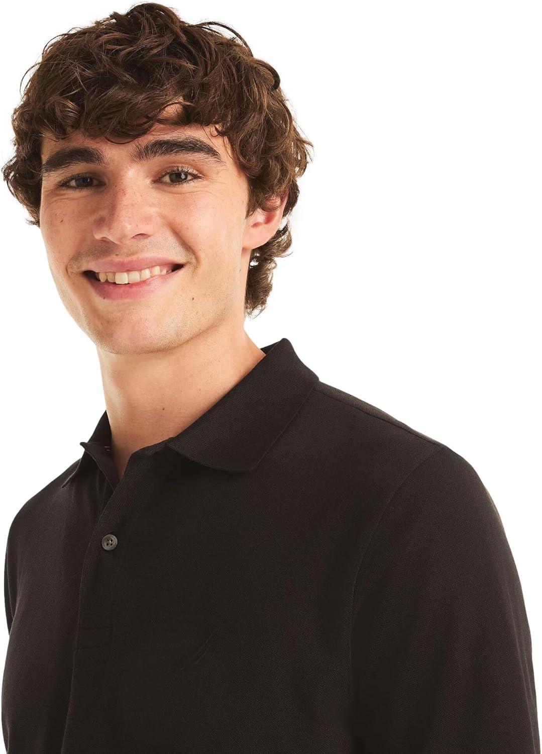 imageNautica Mens Nautica Classic Fit LongSleeve Deck PoloNautica Classic Fit LongSleeve Deck PoloLuxury Black