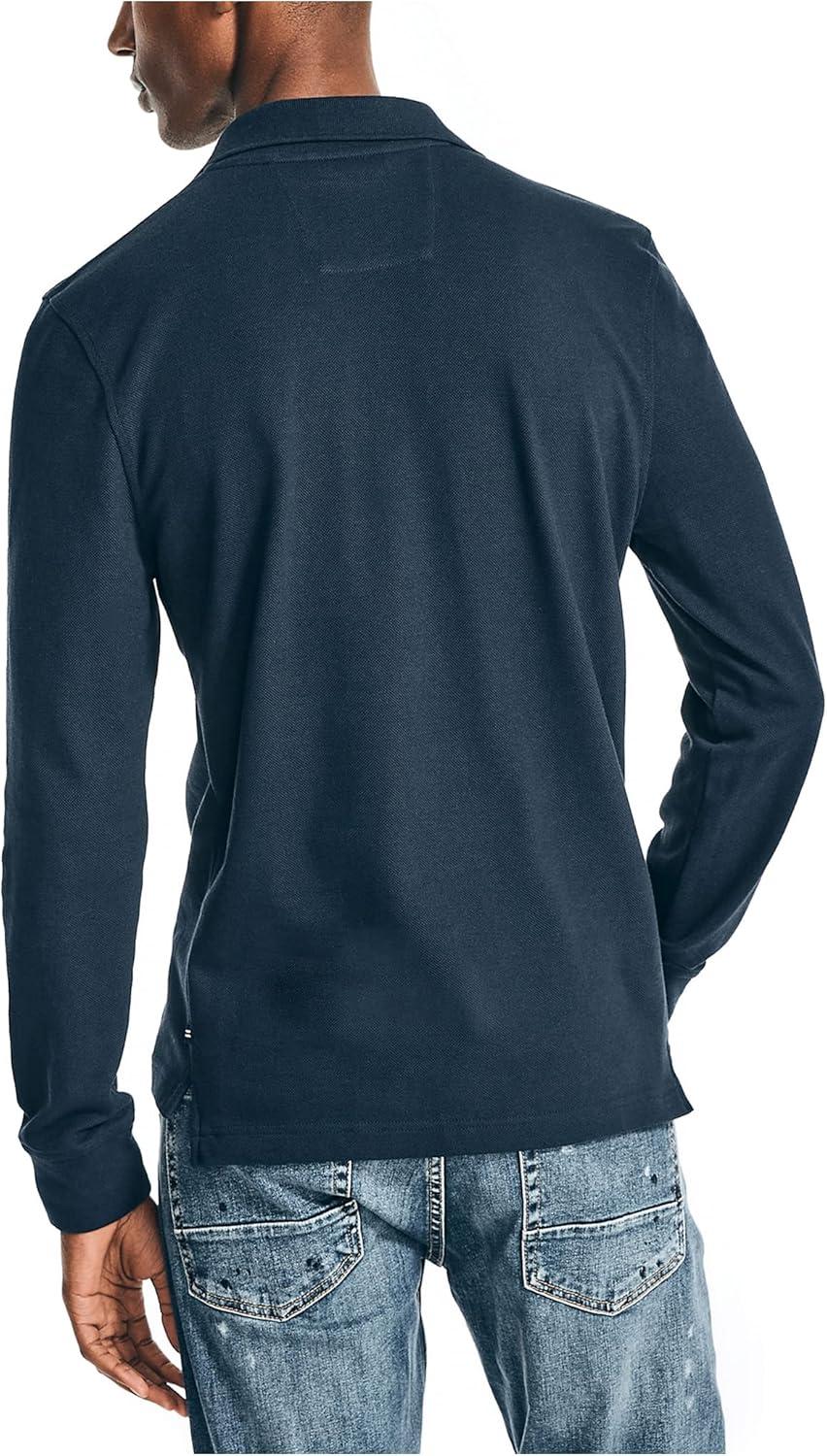 imageNautica Mens Nautica Classic Fit LongSleeve Deck PoloNautica Classic Fit LongSleeve Deck PoloNavy