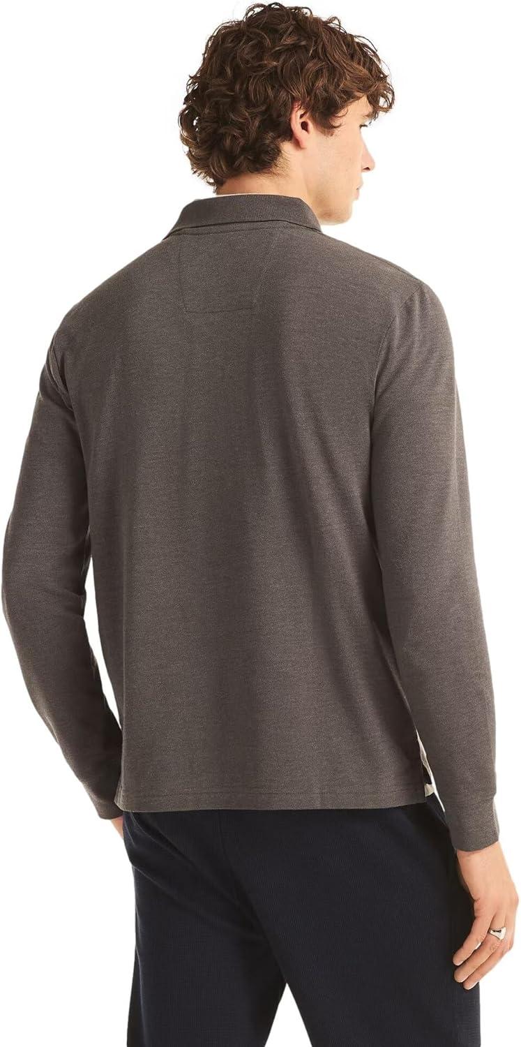 imageNautica Mens Nautica Classic Fit LongSleeve Deck PoloNautica Classic Fit LongSleeve Deck PoloNew Charcoal Heather