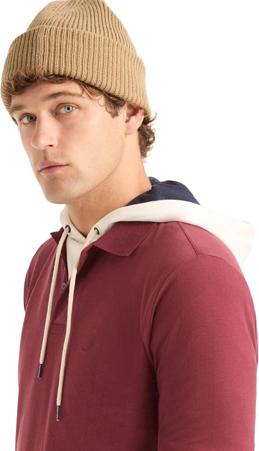 imageNautica Mens Nautica Classic Fit LongSleeve Deck PoloNautica Classic Fit LongSleeve Deck PoloOxblood Red