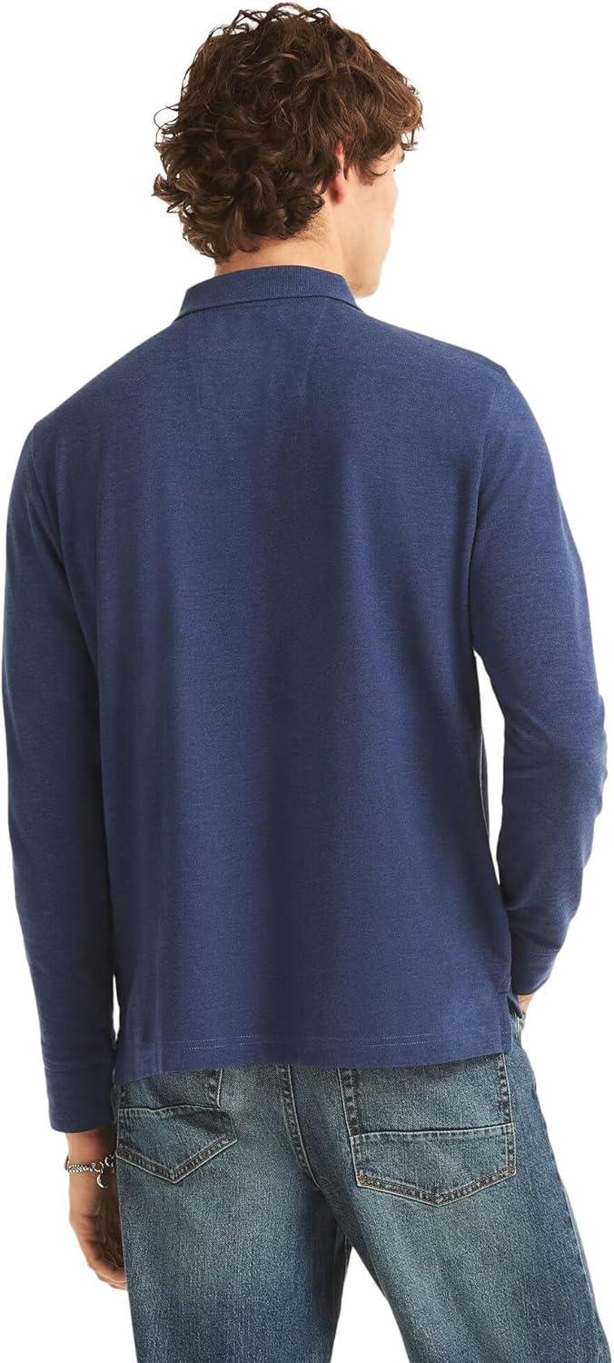 imageNautica Mens Nautica Classic Fit LongSleeve Deck PoloNautica Classic Fit LongSleeve Deck PoloStellar Blue Heather