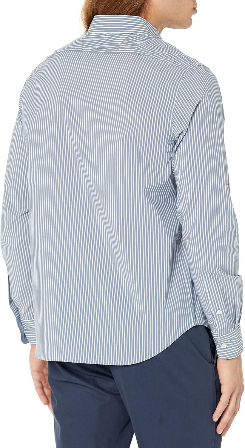 imageNautica Mens Navtech Striped ShirtEnsign Blue