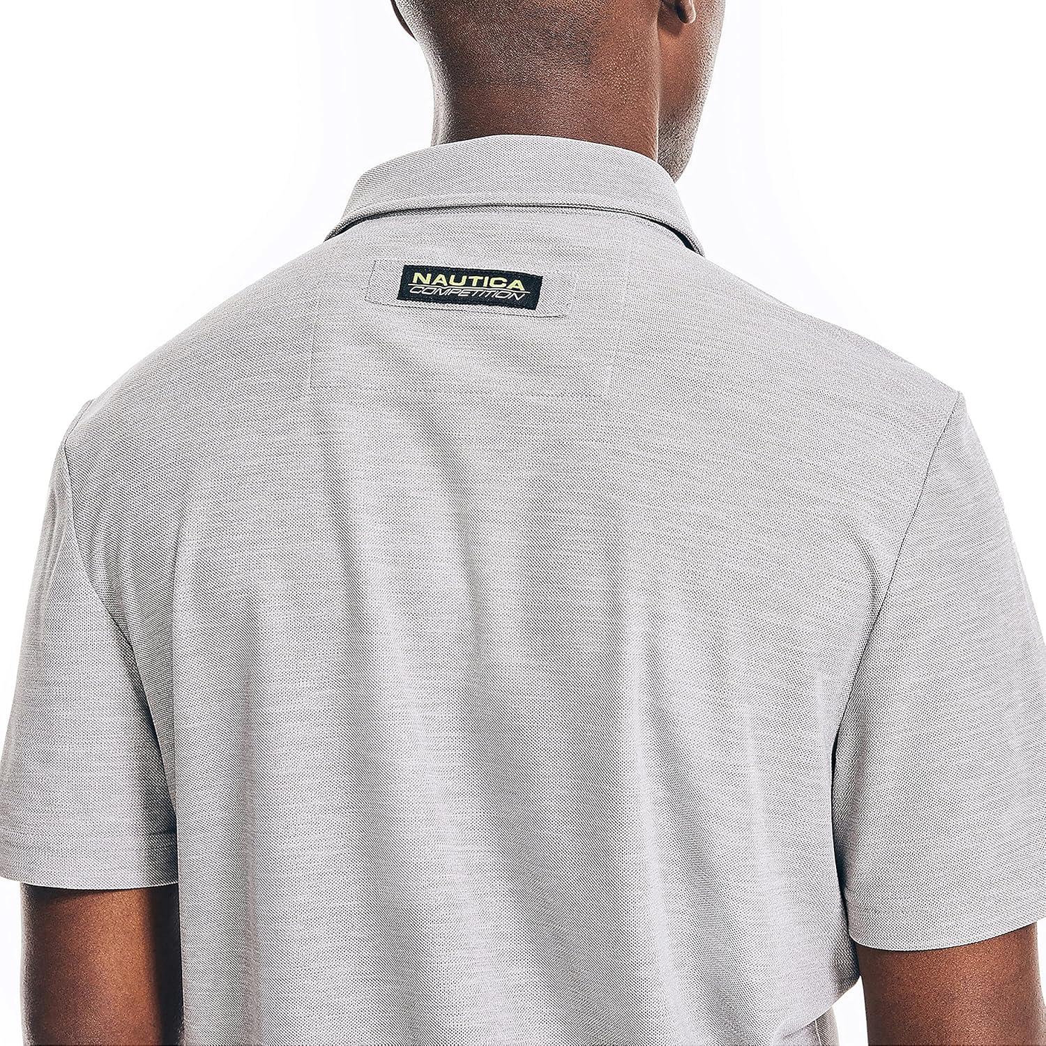 imageNautica Mens Sustainably Crafted Classic Fit PoloAnchor Grey Heather