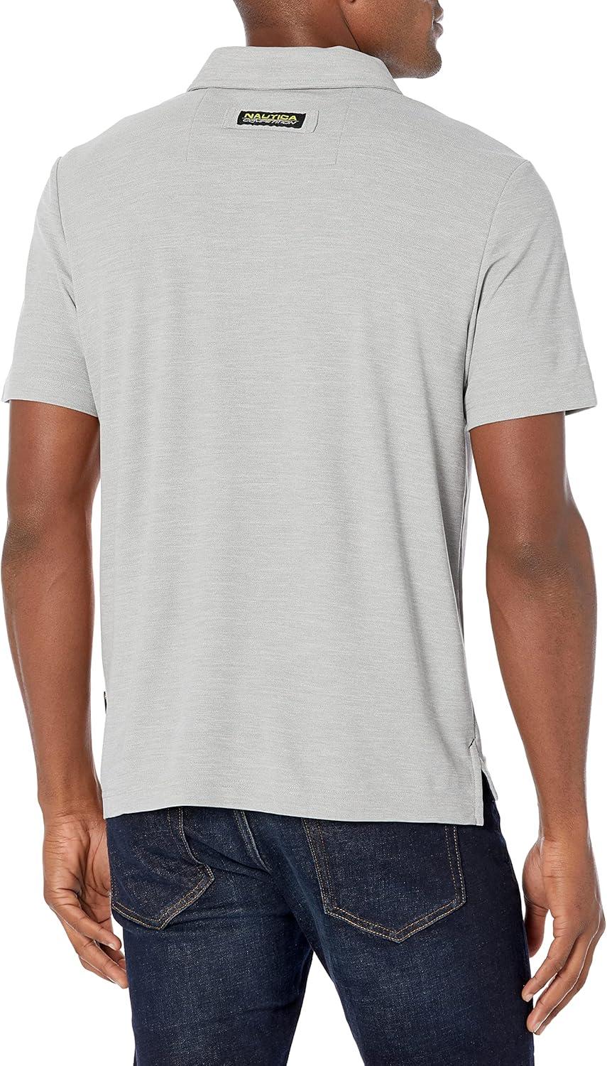 imageNautica Mens Sustainably Crafted Classic Fit PoloAnchor Grey Heather