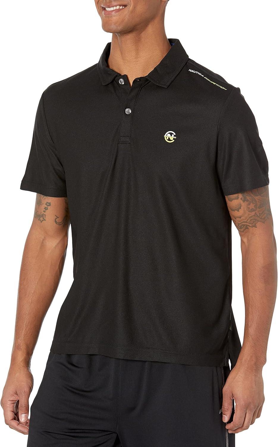 imageNautica Mens Sustainably Crafted Classic Fit PoloBlack