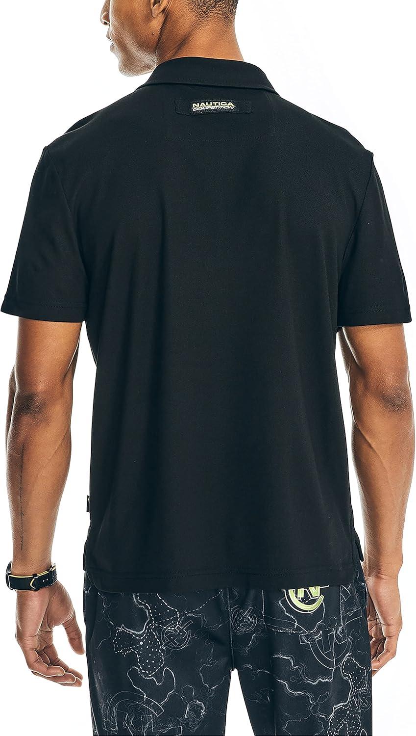 imageNautica Mens Sustainably Crafted Classic Fit PoloBlack