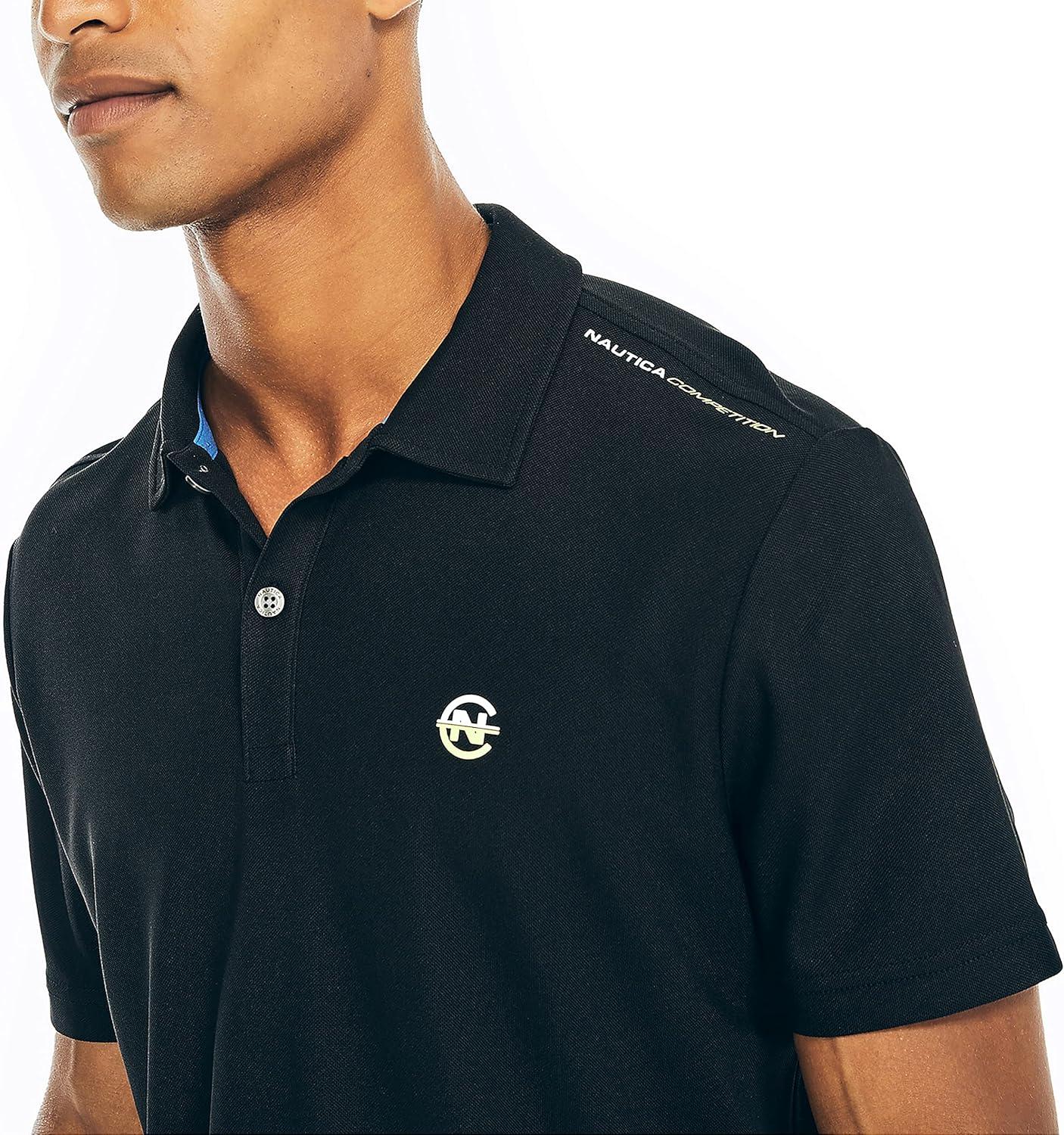 imageNautica Mens Sustainably Crafted Classic Fit PoloBlack