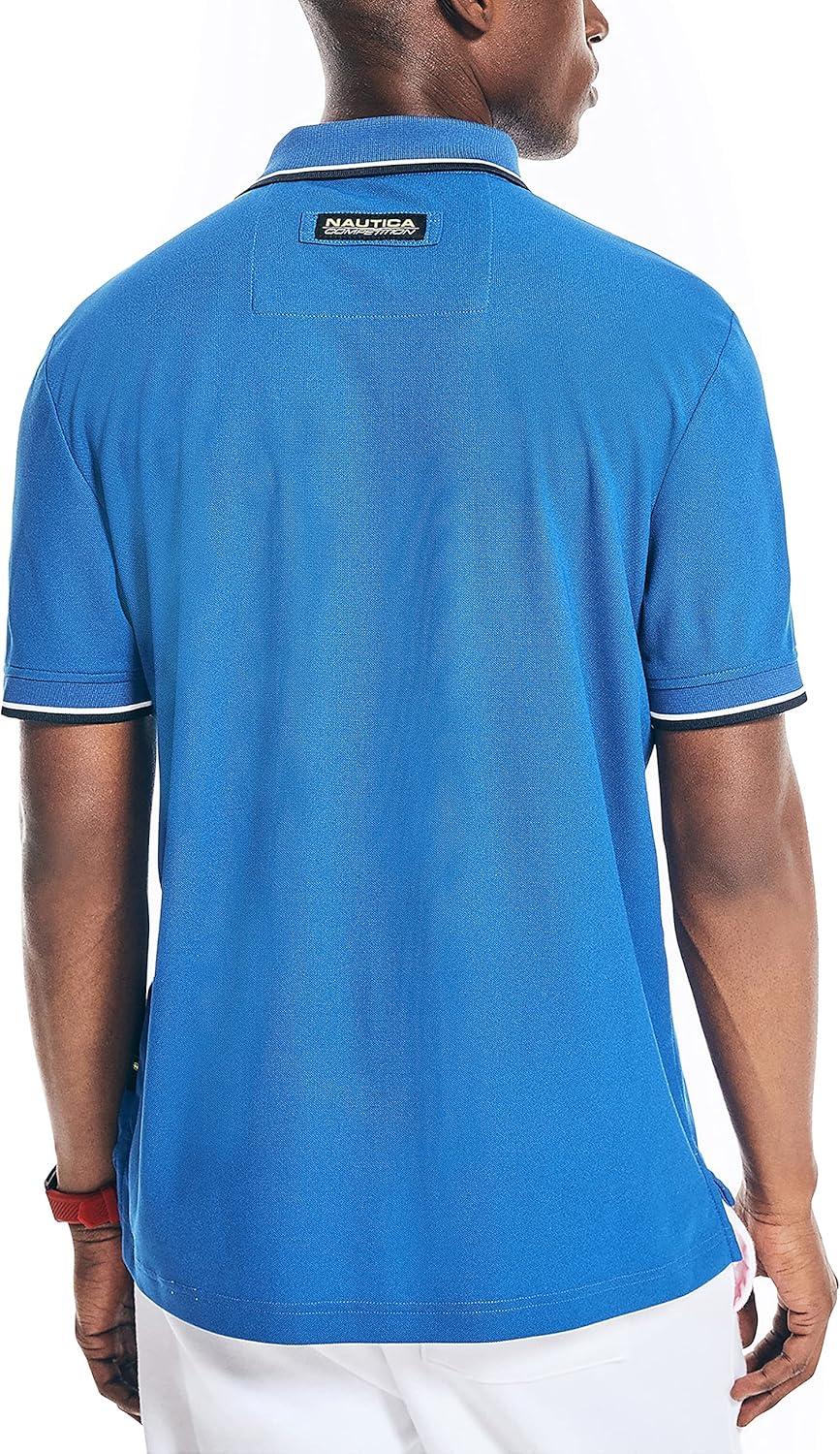 imageNautica Mens Sustainably Crafted Classic Fit PoloBright Cobalt