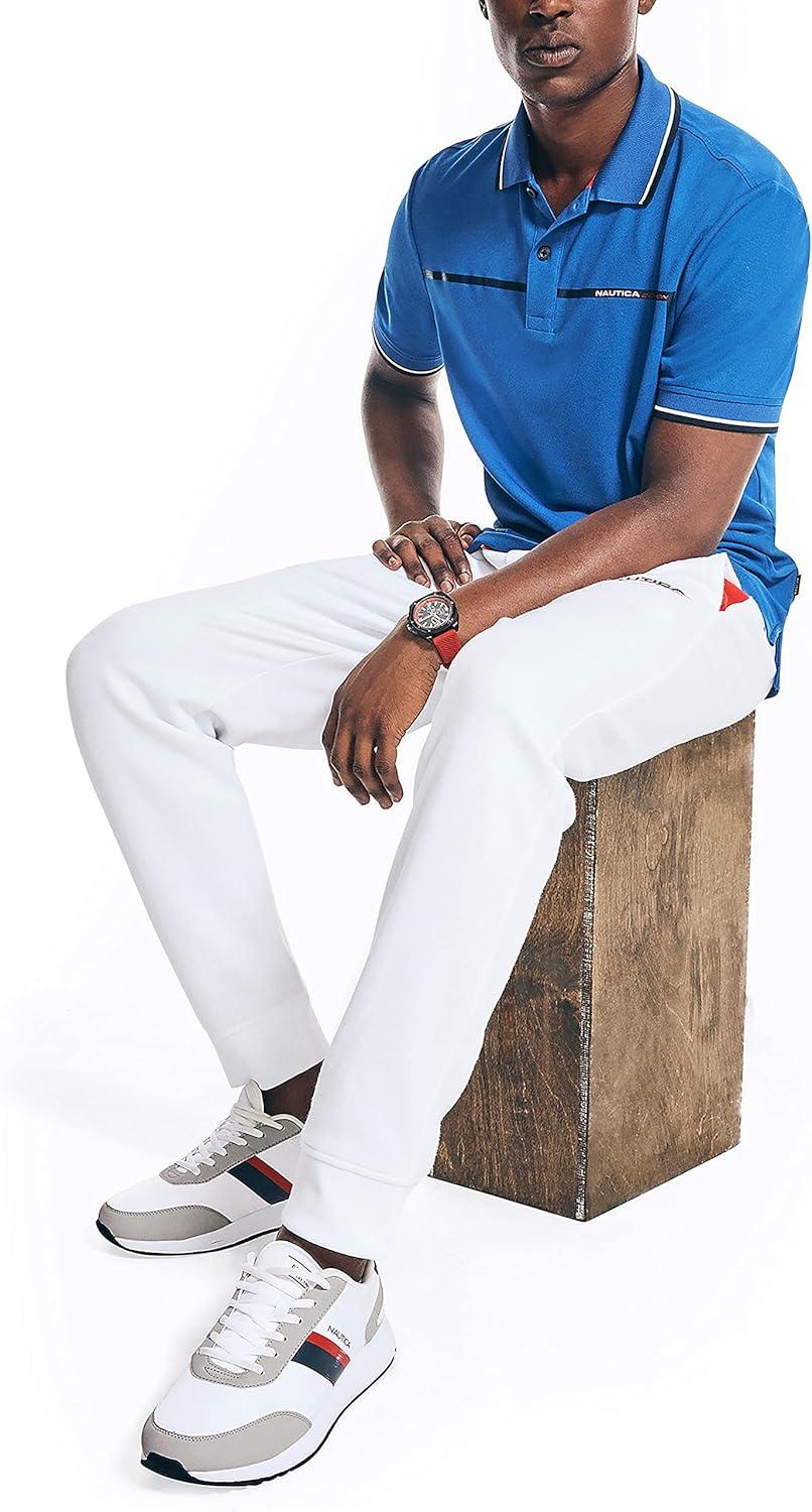 imageNautica Mens Sustainably Crafted Classic Fit PoloBright Cobalt