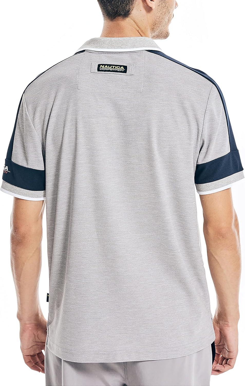 imageNautica Mens Sustainably Crafted Classic Fit PoloGrey Heather