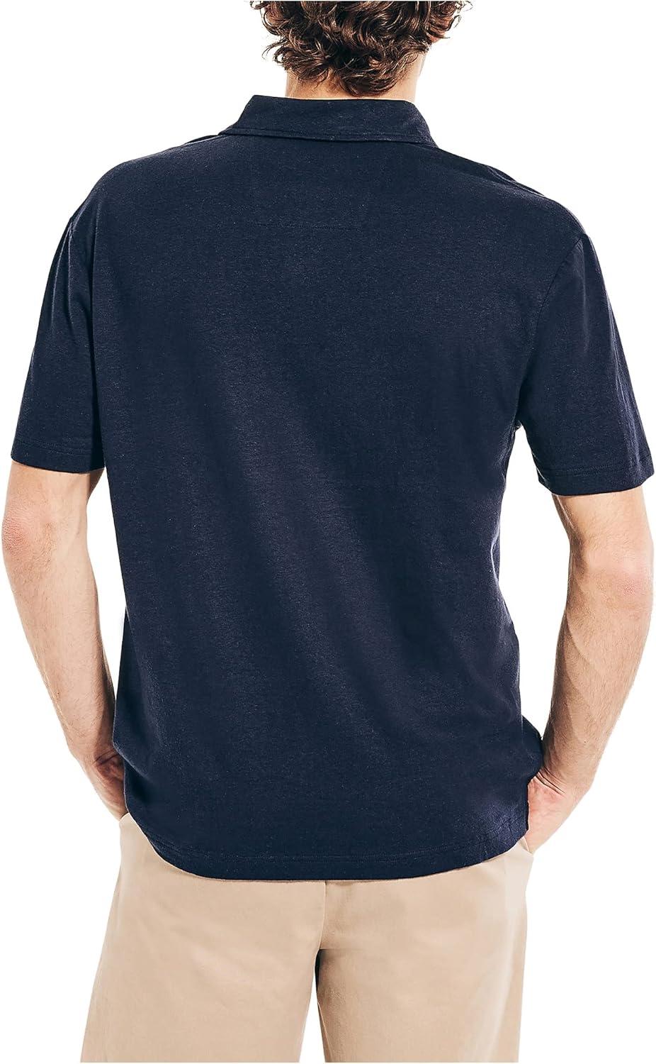 imageNautica Mens Sustainably Crafted Classic Fit PoloNavy Blue