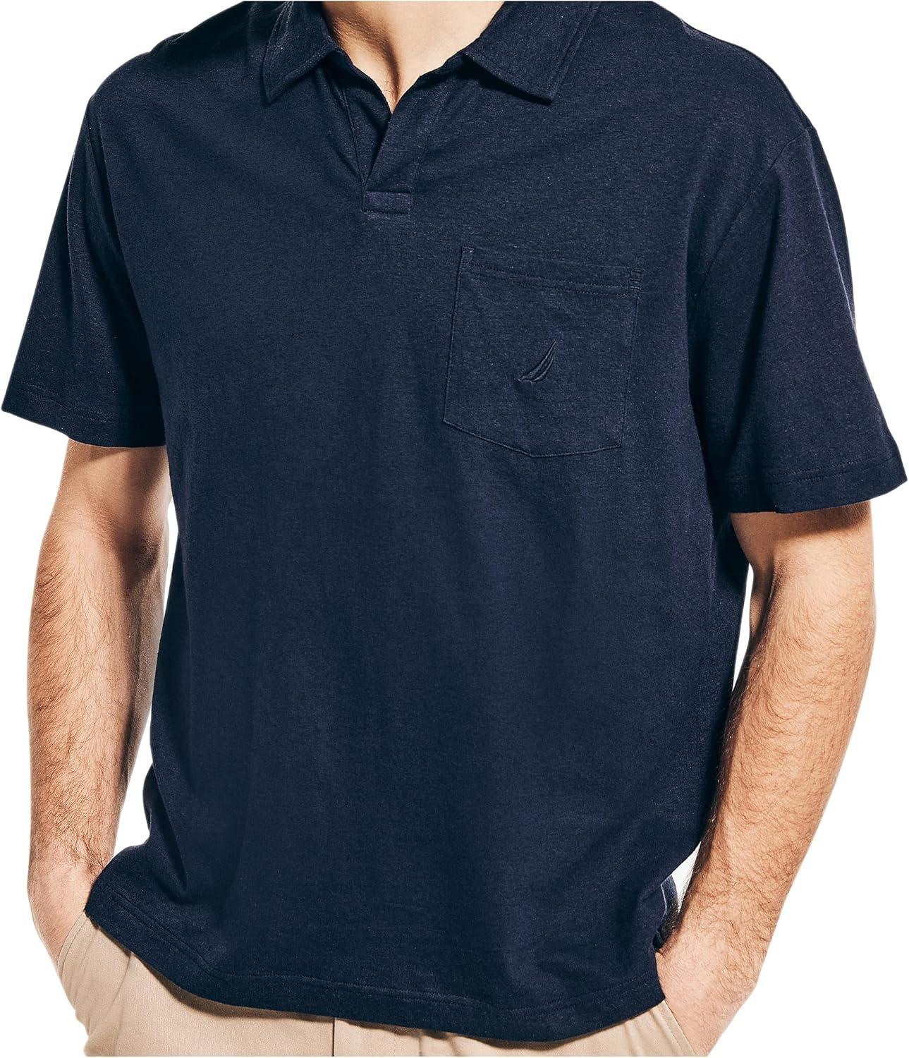imageNautica Mens Sustainably Crafted Classic Fit PoloNavy Blue