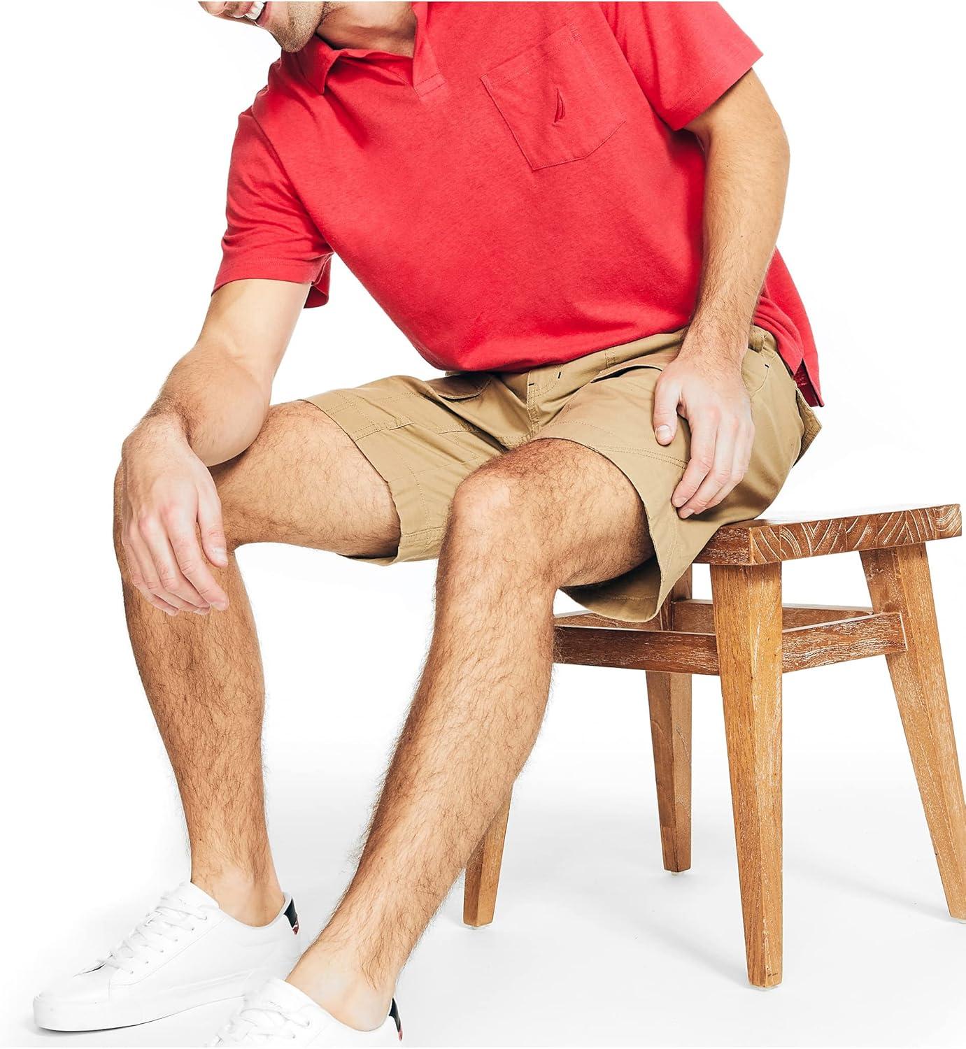 imageNautica Mens Sustainably Crafted Classic Fit PoloRococco Red