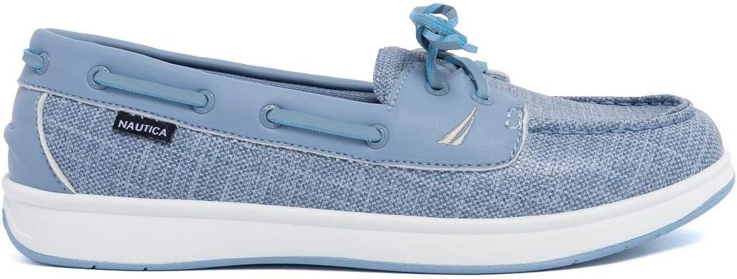 imageNautica Womens Casual Boat Shoes MocToe Loafers with Cushioned Insole Deck Fashion SneakerDusty Blue