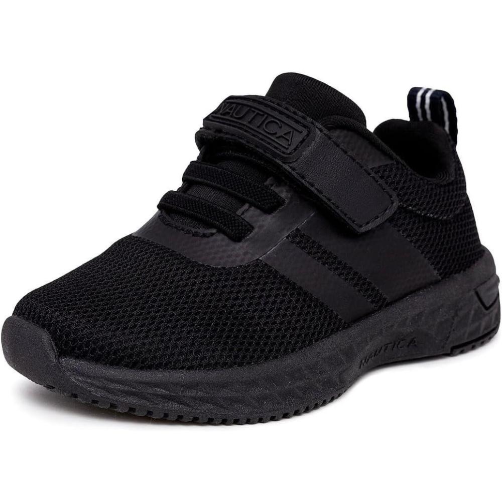 imageNautica Kids Fashion Sneaker Athletic Running Shoe with One Strap Boys GirlsToddlerLittle KidBlack Monobreck