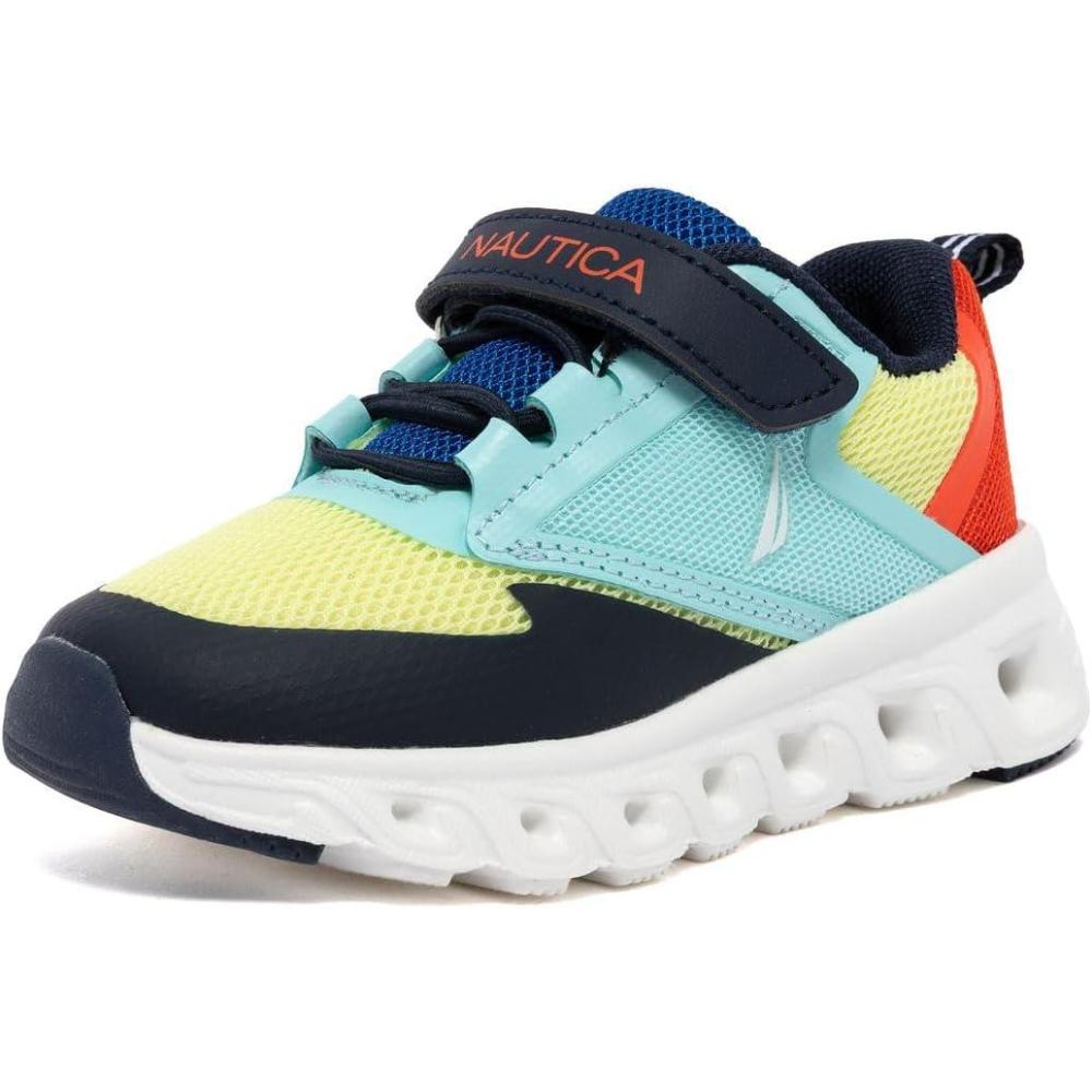 imageNautica Kids Fashion Sneaker Athletic Running Shoe with One Strap Boys GirlsToddlerLittle KidNavy Aquamercer