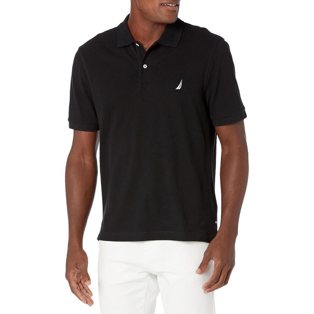 imageNautica Mens Nautica Classic Fit Deck PoloTrue Black