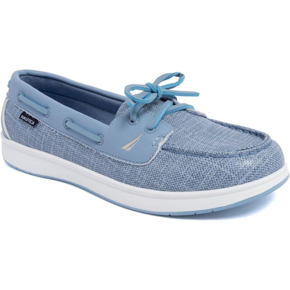 imageNautica Womens Casual Boat Shoes MocToe Loafers with Cushioned Insole Deck Fashion SneakerDusty Blue