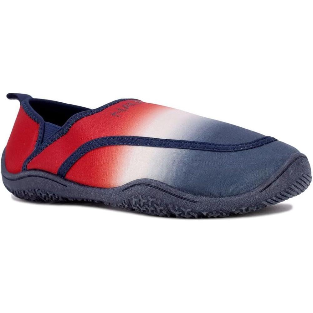 imageNautica Womens Water Shoes Barefoot Swim amp Beach Footwear for Pool Surf and Summer Activities QuickDry Aqua Sports ShoesRed White Blue Ombre