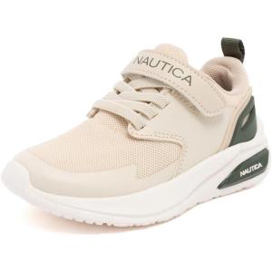 Nautica Kids Fashion Sneaker Athletic Running Shoe with One Strap |Boys – Girls|(Toddler/Little Kid)(Bone Olive-sawyer)