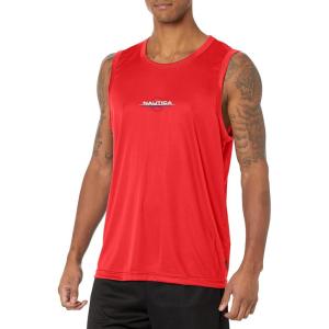 Nautica Men’s Competition Sustainably Crafted Tank(Bright Red)