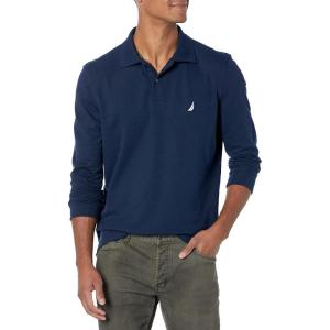 Nautica Mens Nautica Classic Fit Long-Sleeve Deck PoloNautica Classic Fit Long-Sleeve Deck Polo(Navy)