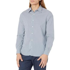 Nautica Mens Navtech Striped Shirt(Ensign Blue)