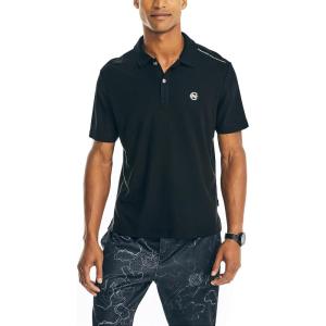Nautica Men’s Sustainably Crafted Classic Fit Polo(Black)