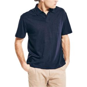 Nautica Men’s Sustainably Crafted Classic Fit Polo(Navy Blue)