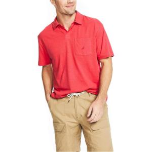 Nautica Men’s Sustainably Crafted Classic Fit Polo(Rococco Red)