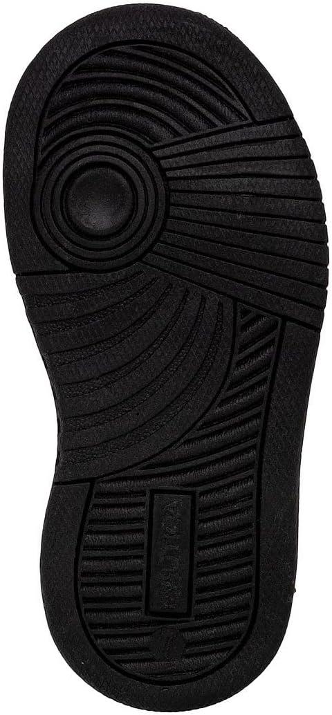 imageNautica Kids Adjustable Strap Shoes Comfortable Casual Sneakers for Boys and Girls Toddlers amp Little KidsBlack White