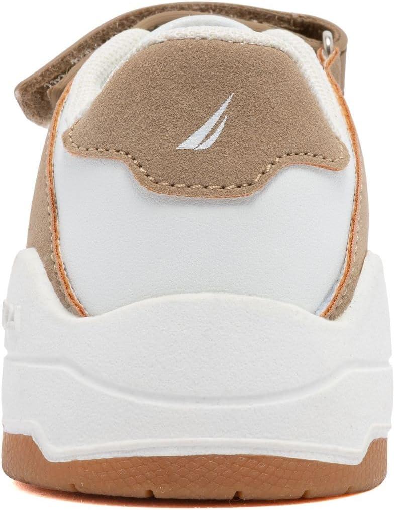 imageNautica Kids Adjustable Strap Shoes Comfortable Casual Sneakers for Boys and Girls Toddlers amp Little KidsKhaki Multihuntley
