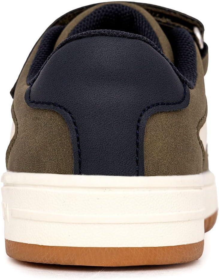 imageNautica Kids Adjustable Strap Shoes Comfortable Casual Sneakers for Boys and Girls Toddlers amp Little KidsOlive Bone