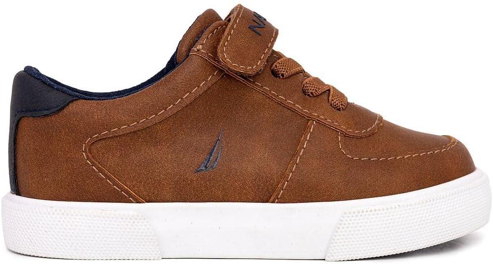 imageNautica Kids Adjustable Strap Shoes Comfortable Casual Sneakers for Boys and Girls Toddlers amp Little KidsTan