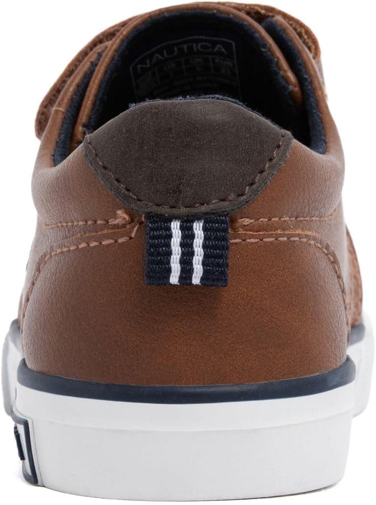 imageNautica Kids Adjustable Strap Shoes Comfortable Casual Sneakers for Boys and Girls Toddlers amp Little KidsTan X Berrian
