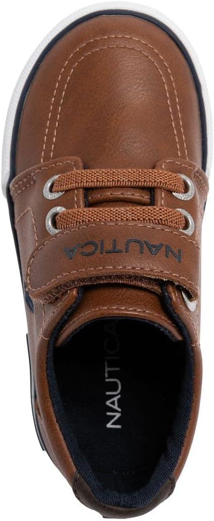 imageNautica Kids Adjustable Strap Shoes Comfortable Casual Sneakers for Boys and Girls Toddlers amp Little KidsTan X Berrian