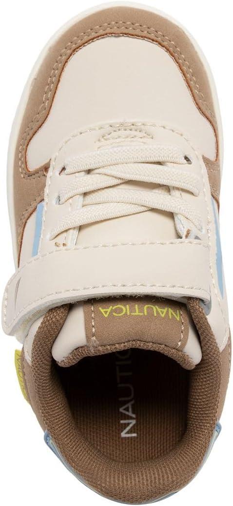 imageNautica Kids Adjustable Strap Shoes Comfortable Casual Sneakers for Boys and Girls Toddlers amp Little KidsTaupe Multi