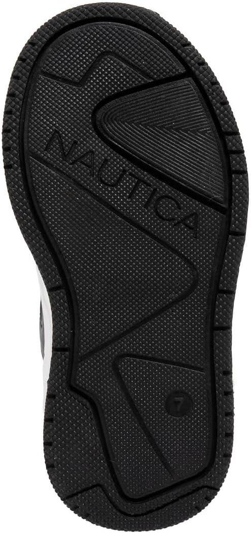 imageNautica Kids Adjustable Strap Shoes Comfortable Casual Sneakers for Boys and Girls Toddlers amp Little KidsWhite Black Grey