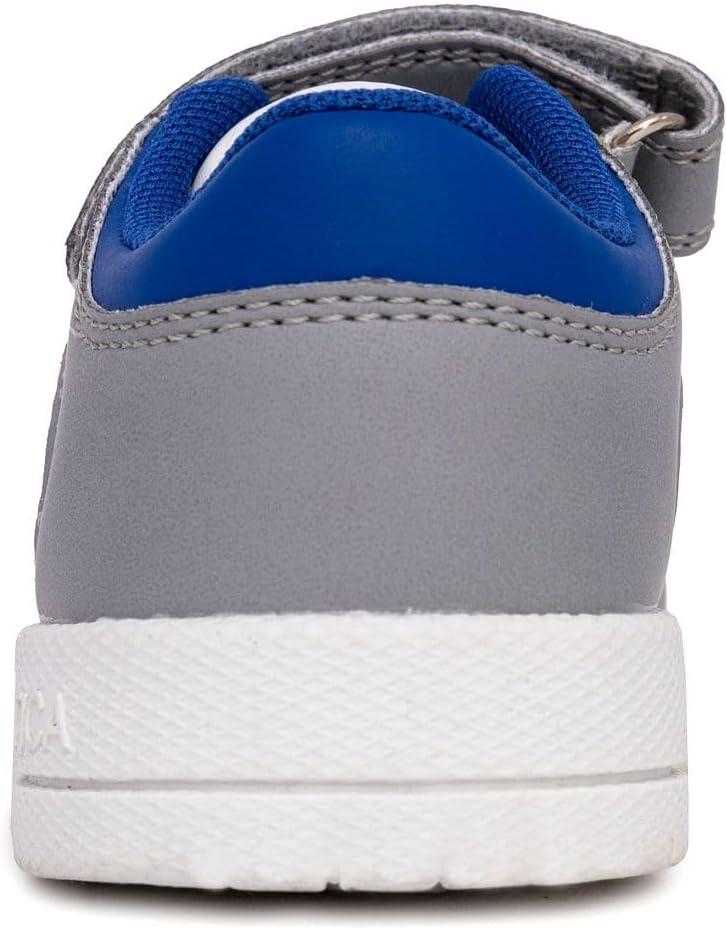 imageNautica Kids Adjustable Strap Shoes Comfortable Casual Sneakers for Boys and Girls Toddlers amp Little KidsWhite Greycaraoni