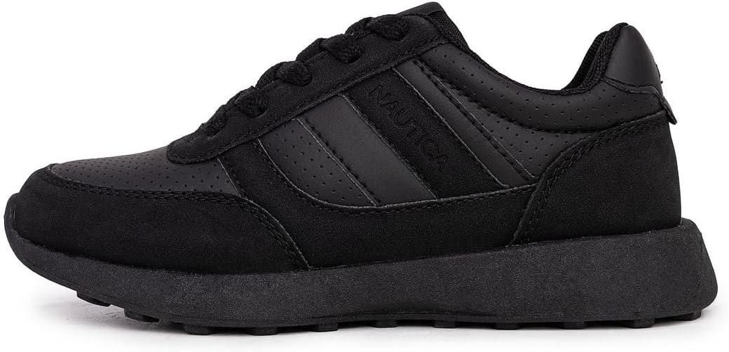 imageNautica Kids Boys Casual LaceUp Fashion Sneakers Oxford Comfortable Walking Shoe Big Kid Little Kid ToddlerBlackrunout