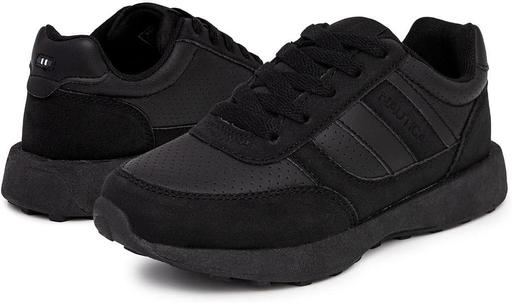imageNautica Kids Boys Casual LaceUp Fashion Sneakers Oxford Comfortable Walking Shoe Big Kid Little Kid ToddlerBlackrunout