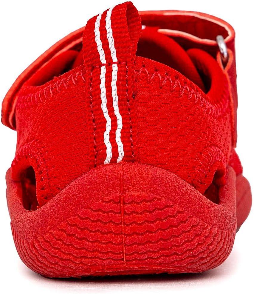 imageNautica Kids Protective Water ShoeClosedToe Sport Sandal Boy Girl Big KidLittle KidToddlerRed Hex Neo