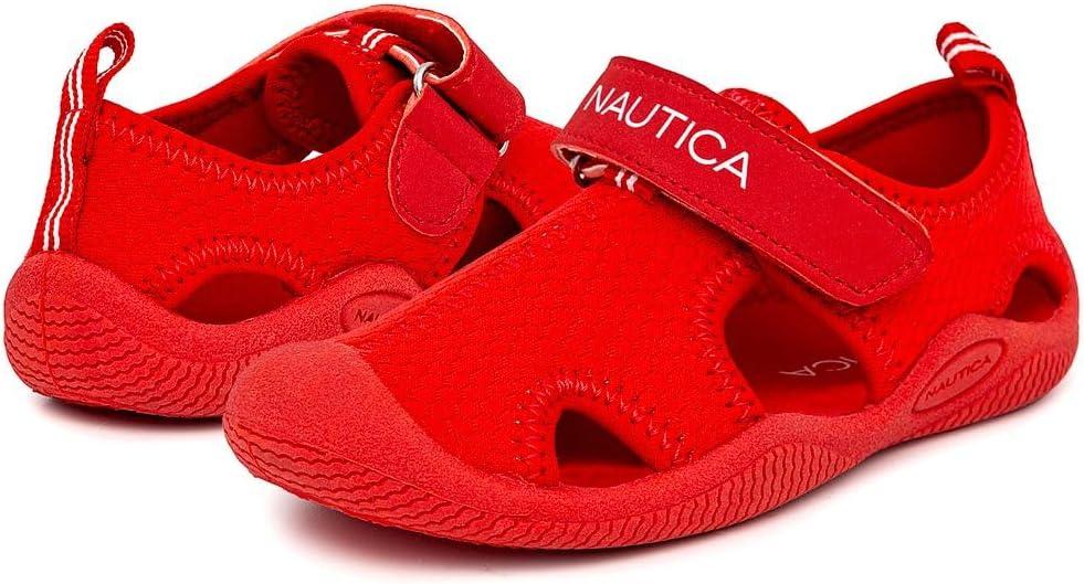 imageNautica Kids Protective Water ShoeClosedToe Sport Sandal Boy Girl Big KidLittle KidToddlerRed Hex Neo